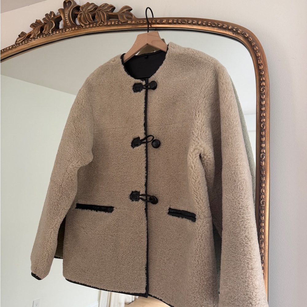 Mango Tan Shearling Jacket